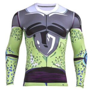 T-Shirt compressif 3D à manches longues "Perfect Cell DBZ – Tenue de Sport pour Entraînement"