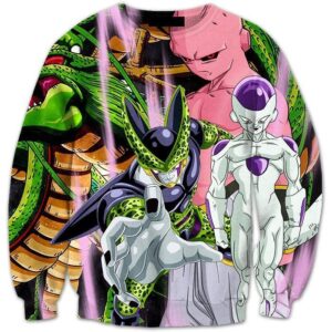 Dragon Ball Shenron and the Villains Cell Buu Frieza Dope 3D Sweatshirt