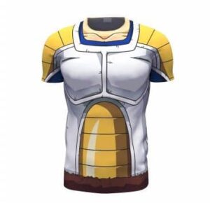 T-Shirt de fitness 3D "Vegeta en Armure Saiyan – Veste de Combat" DBZ