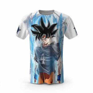 T-Shirt "Goku avec Grande Illustration Inspirée des Dallas Cowboys"