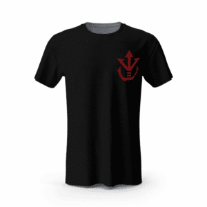 T-Shirt épique DBZ "Vegeta avec le Blason Royal Saiyan et Citation Motivante"