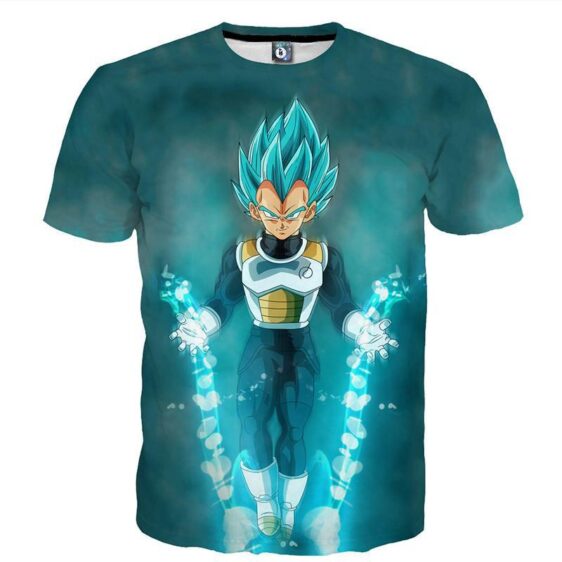 T-Shirt street style DBZ "Vegeta en Super Saiyan Blue SSGSS de Resurrection F avec Whis"