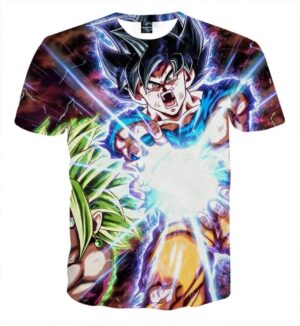 T-Shirt Dragon Ball Z "Son Goku Lançant un Puissant Kamehameha"