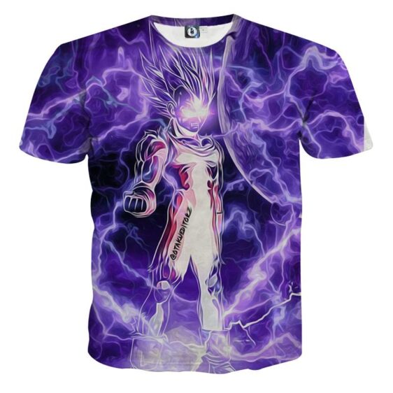 T-Shirt Dragon Ball Z "Vegeta en Super Saiyan avec une Aura Électrique Cool"