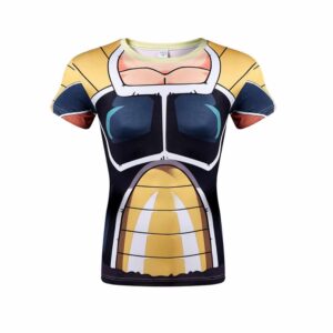 T-Shirt compressif 3D "Nappa Guerrier Saiyan d'Élite en Armure de Combat – Cosplay"
