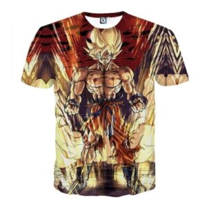 T-Shirt "Goku en Super Saiyan 2 – Transformation SSJ2 Puissante"