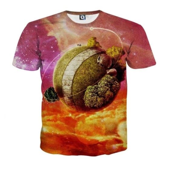 T-Shirt cool Dragon Ball Z "Le Grand Kaï Planète en Orange"