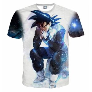 T-Shirt Dragon Ball Super "Goku Black en méchant avec une aura bleue"