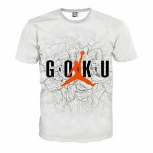 T-Shirt mode Dragon Ball avec Goku et le symbole Jumpman Jordan