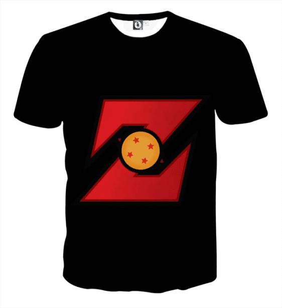 T-Shirt au design cool Dragon Ball Z "Logo Boule de Dragon à Quatre Étoiles"